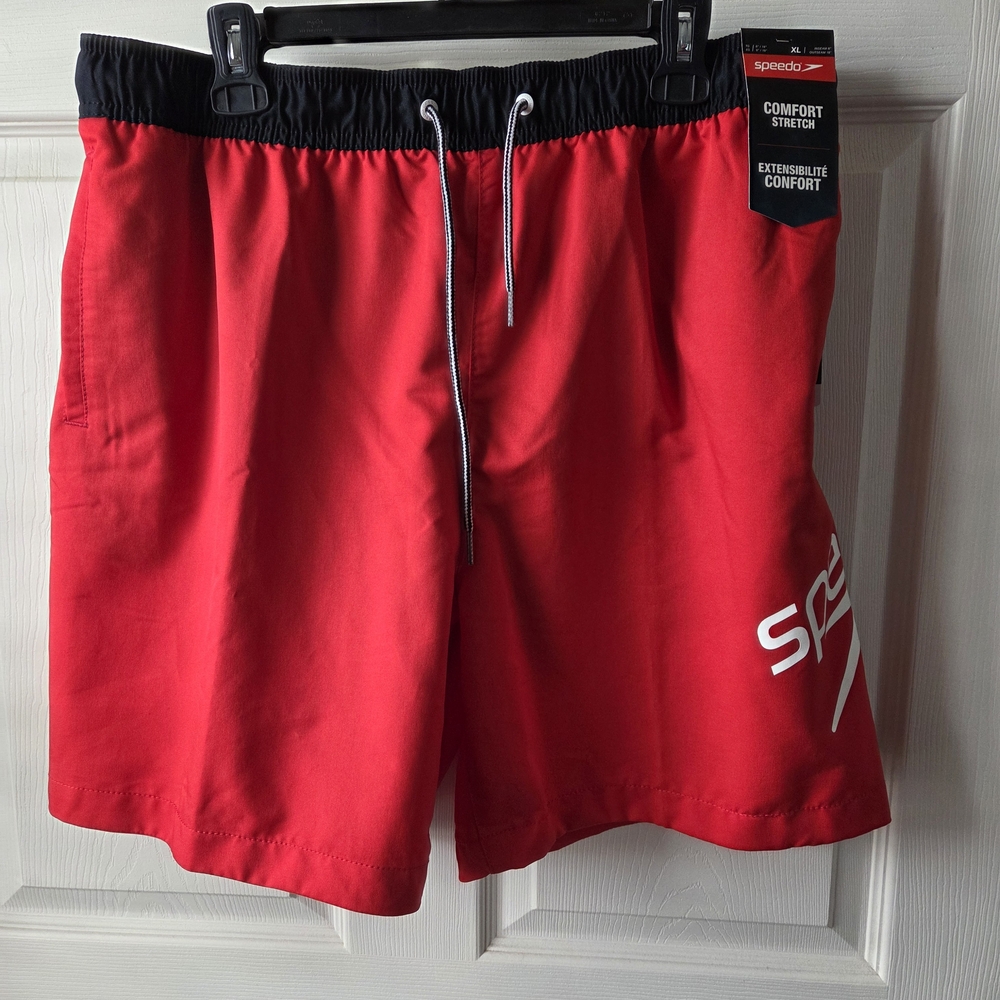 Speedo Mens Red Swim Shorts XL New With tags